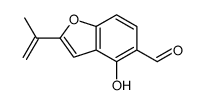 4-hydroxy-2-prop-1-en-2-yl-1-benzofuran-5-carbaldehyde结构式