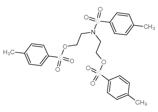 N,N-二[2-(p-甲苯磺氧基)乙基]-p-甲苯磺酰胺结构式