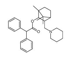 [4,7,7-trimethyl-2-(piperidin-1-ylmethyl)-3-bicyclo[2.2.1]heptanyl] 2,2-diphenylacetate结构式