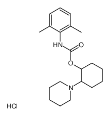 (2,6-Dimethyl-phenyl)-carbamic acid 2-piperidin-1-yl-cyclohexyl ester; hydrochloride结构式