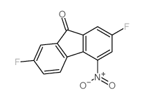 2,7-difluoro-4-nitro-fluoren-9-one structure