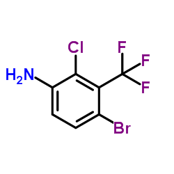 4-Bromo-2-chloro-3-(trifluoromethyl)aniline Structure