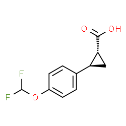 trans-2-(4-(difluoromethoxy)phenyl)cyclopropane-1-carboxylic acid Structure