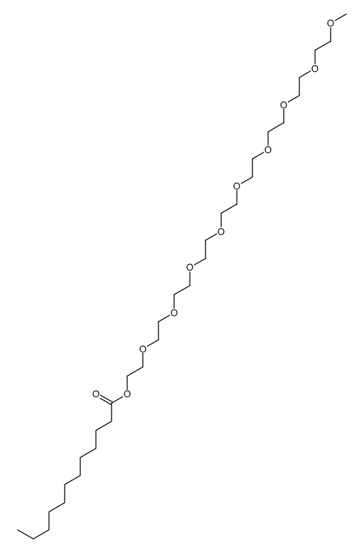 2-[2-[2-[2-[2-[2-[2-[2-(2-methoxyethoxy)ethoxy]ethoxy]ethoxy]ethoxy]ethoxy]ethoxy]ethoxy]ethyl dodecanoate结构式