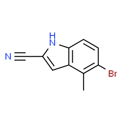 5-溴-4-甲基-1H-吲哚-2-甲腈结构式