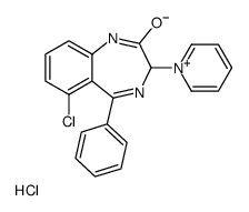 Pyridinium, 1-(7-chloro-2,3-dihydro-5-phenyl-2,3-dihydro-1H-1,4-benzod iazepin-3-yl)-, chloride结构式