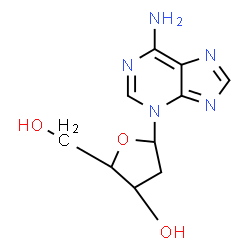 3-(2-Deoxy-β-D-erythro-pentofuranosyl)-3H-purin-6-amine结构式