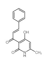 2(1H)-Pyridinone,4-hydroxy-6-methyl-3-(1-oxo-3-phenyl-2-propen-1-yl)- structure