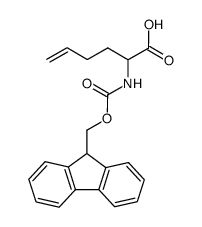 2-((((9H-fluoren-9-yl)methoxy)carbonyl)amino)hex-5-enoic acid结构式