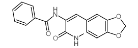 N-[2-benzo[1,3]dioxol-5-yl-1-(hydrazinecarbonyl)ethenyl]benzamide结构式