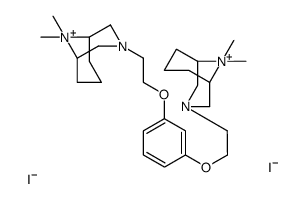 3-[2-[3-[2-(9,9-dimethyl-3-aza-9-azoniabicyclo[3.3.1]nonan-3-yl)ethoxy]phenoxy]ethyl]-9,9-dimethyl-3-aza-9-azoniabicyclo[3.3.1]nonane,diiodide Structure