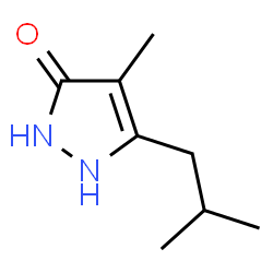 3H-Pyrazol-3-one,1,2-dihydro-4-methyl-5-(2-methylpropyl)-结构式