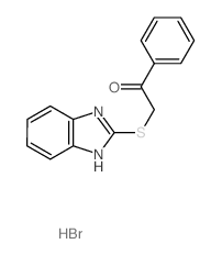 Ethanone,2-(1H-benzimidazol-2-ylthio)-1-phenyl-, hydrobromide (1:1) structure