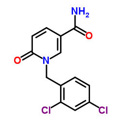 1-(2,4-Dichlorobenzyl)-6-oxo-1,6-dihydro-3-pyridinecarboxamide结构式