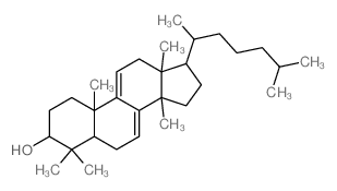 Lanosta-7,9(11)-dien-3-ol,(3b)- (9CI)结构式