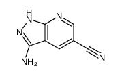 1H-Pyrazolo[3,4-b]pyridine-5-carbonitrile,3-amino-结构式