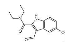 N,N-diethyl-3-formyl-5-methoxy-1H-indole-2-carboxamide Structure