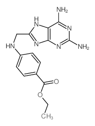 Benzoic acid,4-[[(2,6-diamino-9H-purin-8-yl)methyl]amino]-, ethyl ester picture