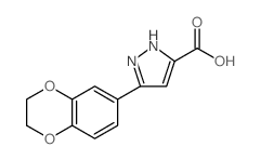 5-(2,3-二氢-苯并[1,4]二噁英-6-基)-2H-吡唑-3-羧酸结构式