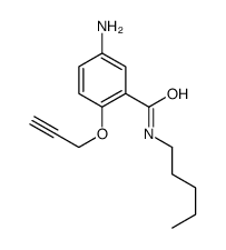 Benzamide, 5-amino-N-pentyl-2-(2-propynyloxy)- structure