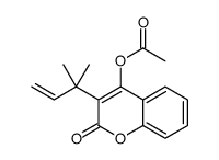 [3-(2-methylbut-3-en-2-yl)-2-oxochromen-4-yl] acetate结构式