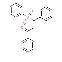 3-phenyl-3-(phenylsulfonyl)-1-(p-tolyl)propan-1-one结构式