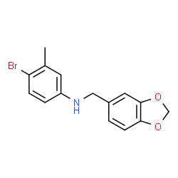 N-(1,3-Benzodioxol-5-ylmethyl)-4-bromo-3-methylaniline结构式