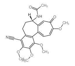 Acetamide, N-(4-cyano-5,6,7,9-tetrahydro-1,2,3,10-tetramethoxy-9-oxobenzo(a)heptalen-7-yl)-, (S)- picture