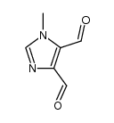 N-methylimidazole-4,5-dicarboxaldehyde结构式