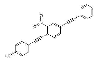 4-[2-[2-nitro-4-(2-phenylethynyl)phenyl]ethynyl]benzenethiol结构式