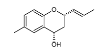 (2S)-3,4-Dihydro-6-methyl-2α-[(E)-1-propenyl]-2H-1-benzopyran-4α-ol结构式