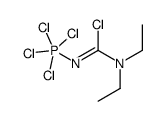 N,N-diethyl-N'-(tetrachloro-λ5-phosphanyl)carbamimidoyl chloride Structure