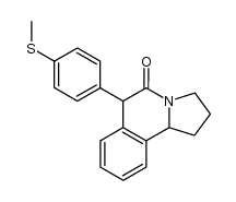 6-(4-methylthiophenyl)-1,2,3,5,6,10b-hexahydropyrrolo[2,1-a]isoquinoline-5-one结构式