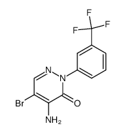 4-amino-5-bromo-2-(3-trifluoromethyl-phenyl)-2H-pyridazin-3-one结构式