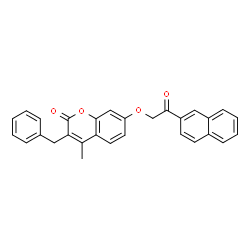 3-benzyl-4-methyl-7-(2-naphthalen-2-yl-2-oxoethoxy)chromen-2-one Structure