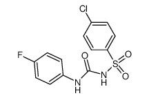 4-CHLORO-N-((4-FLUOROPHENYL)CARBAMOYL)BENZENESULFONAMIDE结构式