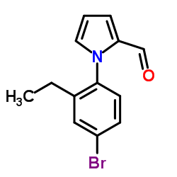 1-(4-Bromo-2-ethylphenyl)-1H-pyrrole-2-carbaldehyde结构式