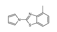 Benzothiazole, 4-methyl-2-(1H-pyrrol-1-yl)- (9CI)结构式