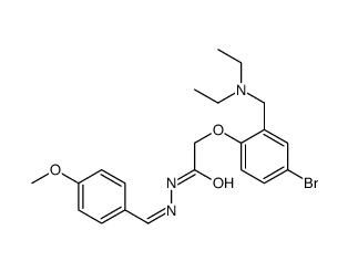 2-[4-bromo-2-(diethylaminomethyl)phenoxy]-N-[(Z)-(4-methoxyphenyl)methylideneamino]acetamide结构式
