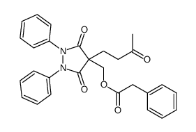 [3,5-dioxo-4-(3-oxobutyl)-1,2-diphenylpyrazolidin-4-yl]methyl 2-phenylacetate结构式