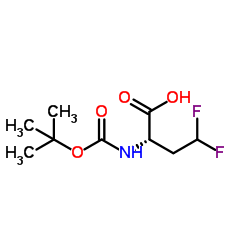 (S)-2-(tert-Butoxycarbonylamino)-4,4-difluorobutanoic acid Structure