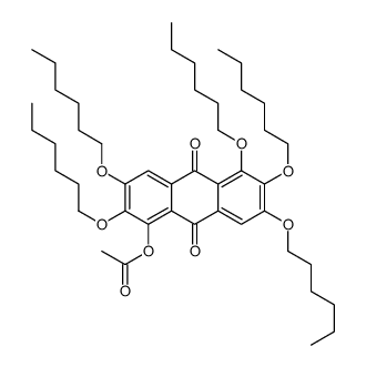 (2,3,5,6,7-pentahexoxy-9,10-dioxoanthracen-1-yl) acetate结构式