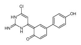 6-(2-amino-6-chloro-1H-pyrimidin-4-ylidene)-4-(4-hydroxyphenyl)cyclohexa-2,4-dien-1-one Structure