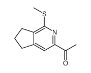 1-(1-methylsulfanyl-6,7-dihydro-5H-cyclopenta[c]pyridin-3-yl)ethanone结构式