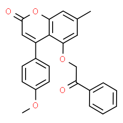 4-(4-methoxyphenyl)-7-methyl-5-phenacyloxychromen-2-one结构式