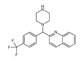 2-[piperazin-1-yl-[4-(trifluoromethyl)phenyl]methyl]quinoline Structure