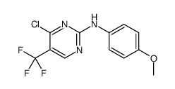 4-chloro-N-(4-methoxyphenyl)-5-(trifluoromethyl)pyrimidin-2-amine结构式
