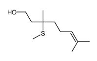 3,7-dimethyl-3-methylsulfanyloct-6-en-1-ol结构式