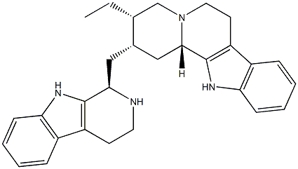 (20β)-16-[(1R)-2,3,4,9-Tetrahydro-1H-pyrido[3,4-b]indol-1-yl]-17-norcorynan结构式
