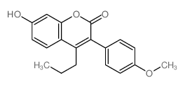 7-Hydroxy-3-(4-methoxyphenyl)-4-propyl-2H-chromen-2-one Structure